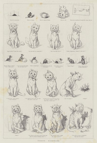 Le Cauchemar de Minou - Louis Wain